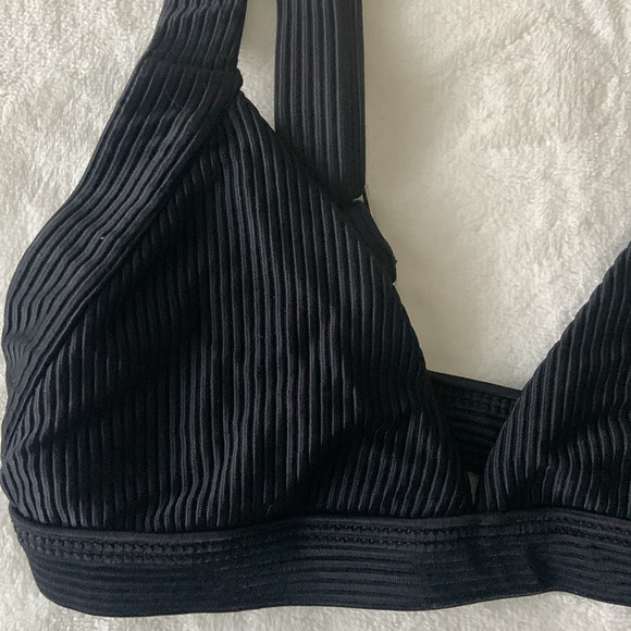 Frankie’s Bikinis Ribbed Top - Black - Size Small - Picture 3 of 5